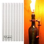 Pilipane 12'li Paket Fiberglas Fitil Değiştirmeleri, Yedek Fitiller, Tiki Meşaleleri Için Dış Mekan Fiberglas Kandil Fitilleri Şarap Şişesi Meşaleleri - Uzun Ömürlü, Çevre Dostu Veranda Aydınlatması
