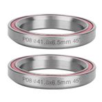 Pilipane 2 Adet 41,8 mm Bisiklet Rulmanı, Ağır Hizmet Tipi Çelik Dağ Bisikleti Çift Contalı Yatak Kulaklığı Burç Onarım Parçaları Aksesuar