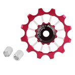 Pilipane Alüminyum Alaşım Bisiklet Rulman Kulaklığı, Bisiklet Başlığı Tüp Ayı Kulaklığı, 28,6 mm Düz Boru Çatalı veya 1,5 Standart Konik Boru Çatalı (Rojo) için