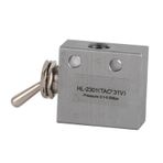 Pilipane Hassas Kontrol Için 3 Konumlu 2 Portlu Geçiş Anahtarı,Dayanıklı HL2301 Pnömatik Mekanik Valf, Metal Yuvarlak Topuz