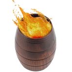 Pilipane Viski Fıçısı Bardağı,510 ml Büyük Ahşap Bira Kupası, Ahşap Stil Bira Kupası, Ahşap Hediye Antika Erkek Varil Kapasitesi Erkekler Kadınlar için Kahve Kupası Hediye Seyahat İçme