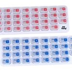 PILL THING AM/PM Aylık İlaç Düzenleyici Tepsi 31 Sabah ve Akşam Günlük Çıkarılabilir İlaç Kutusu Kapsülleri (Şeffaf - AM/PM)