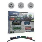 Pilli, Işıklı 14 Parça Oyuncak Tren Seti - Track Car Model