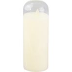 Pilli Kütük Mum 20 cm - Beyaz