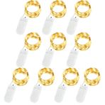 Pilli LED Peri Işıkları, Annefly 2M 20LED 10'lu Paket Mikro Su Geçirmez Tel Işıklar Gümüş Tel İç Mekan Yatak Odası Gözlükleri Düğün Festivali Parti Noel Cadılar Bayramı Dekorasyonu (Sıcak Beyaz)