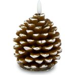 Pilli Mum Kozalak Kar Desenli Kahve 11 cm