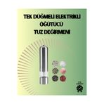 Pilli Otomatik Baharat Değirmeni Gıda Sınıfı Çelik Sessiz Öğütücü Alet UCZZZİBİCOBAHARATÖĞÜTÜCÜ-3