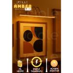 Pilli Parlak Gold Kasa Amber Led Flüt Tablo Aplik Banyo Ayna Üstü Aydınlatma