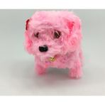 Pilli Sesli Yerde Yürüyen Sevimli Köpek - Pembe