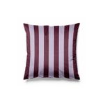 Pilloveland Çizgili Kırlent Kılıfı Döşemelik Süet Kumaş 43*43 Cm - Mürdüm