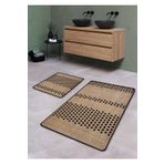 Pilloveland Kaymaz Taban Yıkanabilir 2’li Banyo Paspası - Hasır Görünümlü 60*100 Cm - 50*60 Cm