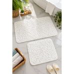 Pilloveland Peluş Yumuşak Doku Kaymaz Taban 2’li Banyo Paspası Seti – 60x100 & 50x60 cm - Fiyonk