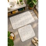 Pilloveland Peluş Yumuşak Doku Kaymaz Taban 2’li Banyo Paspası Seti – 60x100 & 50x60 cm - Gökkuşağı