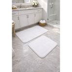 Pilloveland Peluş Yumuşak Doku Kaymaz Taban 2’li Banyo Paspası Seti – 60x100 & 50x60 cm