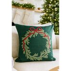 Pilloveland Punch Nakışlı Kırlent Kılıfı - 43*43 Cm - Çelenk - PNK001