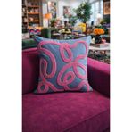 Pilloveland Punch Nakışlı Kırlent Kılıfı - 43*43 Cm - Curve - Açık Mavi - PNK001