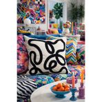 Pilloveland Punch Nakışlı Kırlent Kılıfı - 43*43 Cm - Curve - PNK001