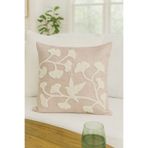 Pilloveland Punch Nakışlı Kırlent Kılıfı - 43*43 Cm - Ginkgo Bej - PNK001