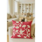 Pilloveland Punch Nakışlı Kırlent Kılıfı - 43*43 Cm - Ginkgo Şeker Pembe- PNK001