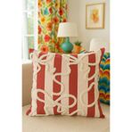 Pilloveland Punch Nakışlı Kırlent Kılıfı - 43*43 Cm - Kiremit Fiyonk - PNK001