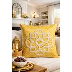 Pilloveland Punch Nakışlı Kırlent Kılıfı - 43*43 Cm - Sarı Motif - Ramadan Kareem - PNK001