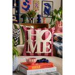 Pilloveland Punch Nakışlı Kırlent Kılıfı - 43*43 Cm - Şeker Pembe Home - PNK001