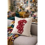 Pilloveland Punch Nakışlı Kırlent Kılıfı - 43*43 Cm - Tiger - PNK001