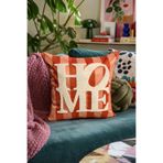 Pilloveland Punch Nakışlı Kırlent Kılıfı - 43*43 Cm - Turuncu Home - PNK001