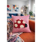 Pilloveland Punch Nakışlı Kırlent Kılıfı - 43*43 Cm - Uğur Böceği - PNK001