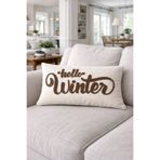 Pilloveland Punch Nakışlı Kırlent Kılıfı - 50*30 Cm - Hello Winter - PNK001