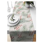 Pilloveland Runner Winter Desenli Süet Dokuma 140*40 Cm Yılbaşı Christmas Yeniyıl Noel
