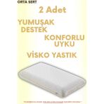 Pillow Market Air Comfort Cilt Dostu Anti Uv ( XXL ) Uyku Yastığı Yumuşak Tuşe - Büyük Boy Ortopedik Visco Yastık
