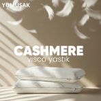 Pillow Market Büyük Boy Cashmere Visko Yastık [hava Kanallı] Özel Kaşmir Kumaşlı Konforlu Ortopedik Yastık 1 Adet - Standart - Sarı - Beyaz