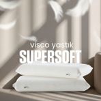 Pillow Market Büyük Boy Visco Yastık - Ortopedik Yastık - [süper Soft] Uzun Visco Yastık - Hava Alabilir Kumaş - Standart - Kırık Beyaz