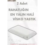 Pillow Market Büyük Boy Visco Yastık - Ortopedik Yastık - [Süper Soft] Uzun Visco Yastık - Hava Alabilir Kumaş
