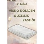 Pillow Market Güzellik Visco Yastık – Kırışıklık Önleyici, Yaşlanma Karşıtı, Ortopedik Uyku Yastığı (2 Adet)