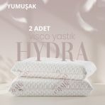Pillow Market Hydra Güzellik Visko Yastığı [hava Kanallı] Hyaluronic Destekli Dinlendirici Visco Yastık 2 Adet - Standart - Beyaz - Pembe