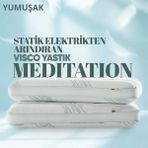 Pillow Market Meditation Visko Yastık [hava Kanallı] Negatif Elektrik Azaltan Anti-Statik Ortopedik Yastık 1 Adet - Standart - Yeşil - Beyaz