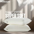 Pillow Market Ortopedik Visco Tombul Yastık [hava Kanallı] Hava Alabilir Süper Soft Konforlu Uyku Yastığı 1 Adet - Standart - Beyaz