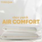 Pillow Market Ortopedik Visco Xxl Yastık [hava Kanallı] Air Comfort Anti-Uv Destekli Uyku Yastığı 1 Adet - Standart - Beyaz