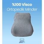 Pillowart Visco Gri Bel ve Sırt Destek Yastığı – Ofis Koltuğu ve Araba Için Ergonomik Minder
