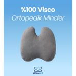 Pillowart Visco Ortopedik Sırt ve Bel Yastığı – Ev, Ofis ve Araç Koltuğu Için Gri