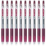 Pilot meyve suyu 0.38 mm Gel Ink Ballpoint Pen, Dark Red Ink, Value set of 10 with Ecology Sticky Notes