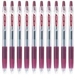 Pilot meyve suyu 0.5 mm Gel Ink Ballpoint Pen, Dark Red Ink, Value set of 10 with Ecology Sticky Notes