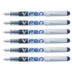 Pilot V-Pen Dolma Kalem 6 Üzerine Yazılabilir, Yazı Rengi: Mavi