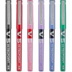 Pilot V5 Hi-Tecpoint 0.5 mm Sıvı Mürekkepli Rollerball Kalem – 6 Renk Set - Renkli