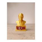 Pilovestik ATATÜRK Büstü 12 cm Altın Sarısı Gold Türkiye Haritalı Masaüstü Hediyelik Dekoratif Ofis Dekoru