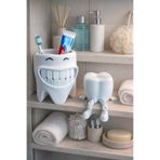 Pilovestik Gülen Diş - Diş Fırçalık & Oturan Diş Dekor Seti PLA – 13 cm & 6 cm Banyo Organizer