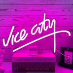 PILOYINDE Gta Neon Tabela, Vice City Neon Tabela, Gta LED Levha, Oyun Dekorasyonu, Duvar Dekorasyonu, Oyun Odası için Işıklı Tabela, LED Yazı, Oyun Odası Dekorasyonu