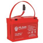 Pilsan 12 Volt 7 A Akü 12V 7 Amper Kırmızı Çocuk Arabası Aküsü